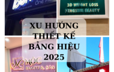 Xu hướng thiết kế bảng hiệu quảng cáo đẹp 2025