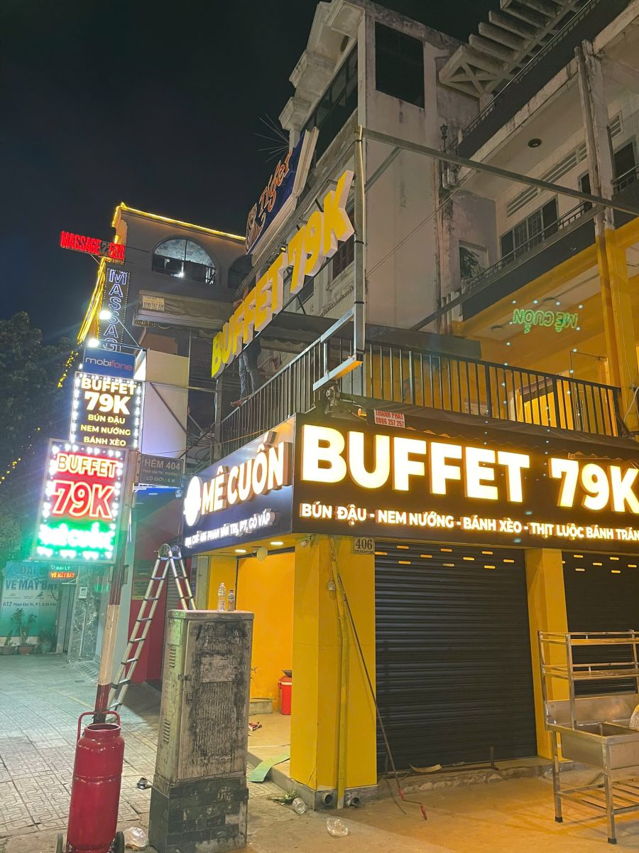 Thi công biển hiệu quảng cáo buffet